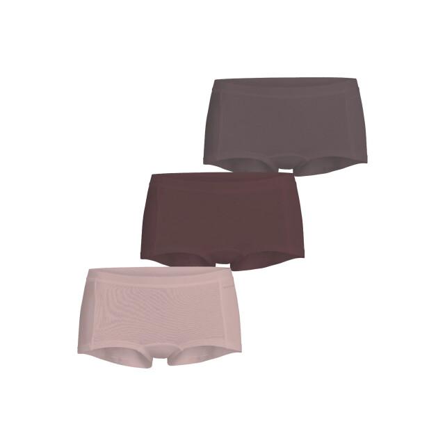 Björn Borg dames minishort core 3-pack bruin/grijs/multicolour/roze maat xxl