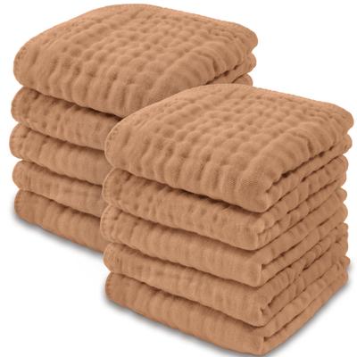"Muslin Baby Washcloths, Soft 10""x10"" Cotton by Comfy Cubs"