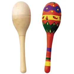 Colorations Färbungen – Dekorieren Sie Ihre eigenen hölzernen Maracas, 12er-Set