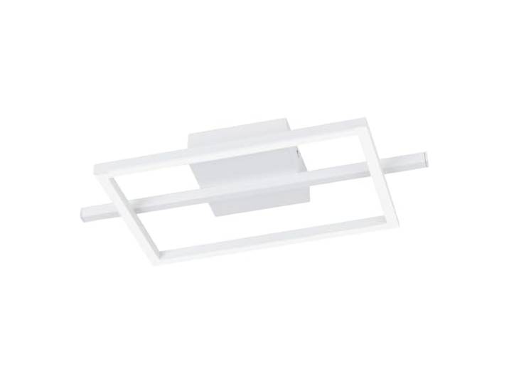 EGLO LED Deckenleuchte Amandolo quadratische Deckenlampe dimmbar mit Fernbedienung, geometrische Deckenbeleuchtung aus Metall in Weiß, warmweiß-kaltweiß, RGB Backlight