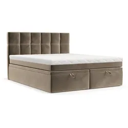 BOXBETT Elano 180/200 cm Taupe im Paros Stoff