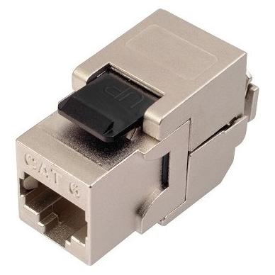 Solarix selbstschneidender Keystone CAT6 STP / RJ45-Stecker / geschirmt (Keystone Modul) (SXKJ-6-STP-BK-SA)