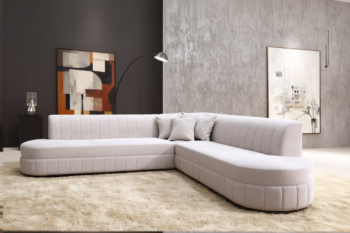 Milano Curve Corner Sofa moderne L-vormige hoekbank inclusief sierkussens