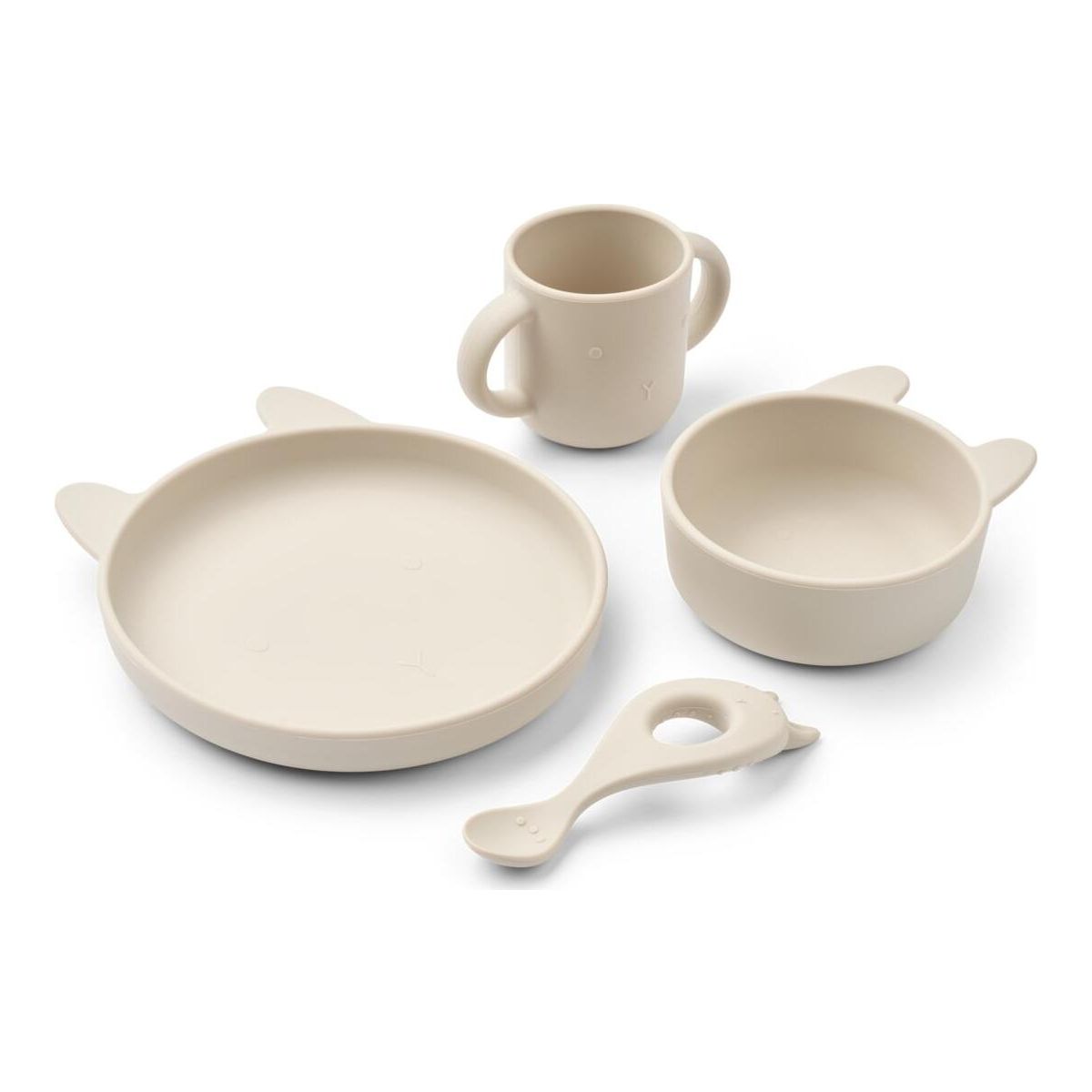Liewood Vivi Silicone set rabbit sandy (5068) ONE SIZE LW13061-5068-ONE SIZE-CU