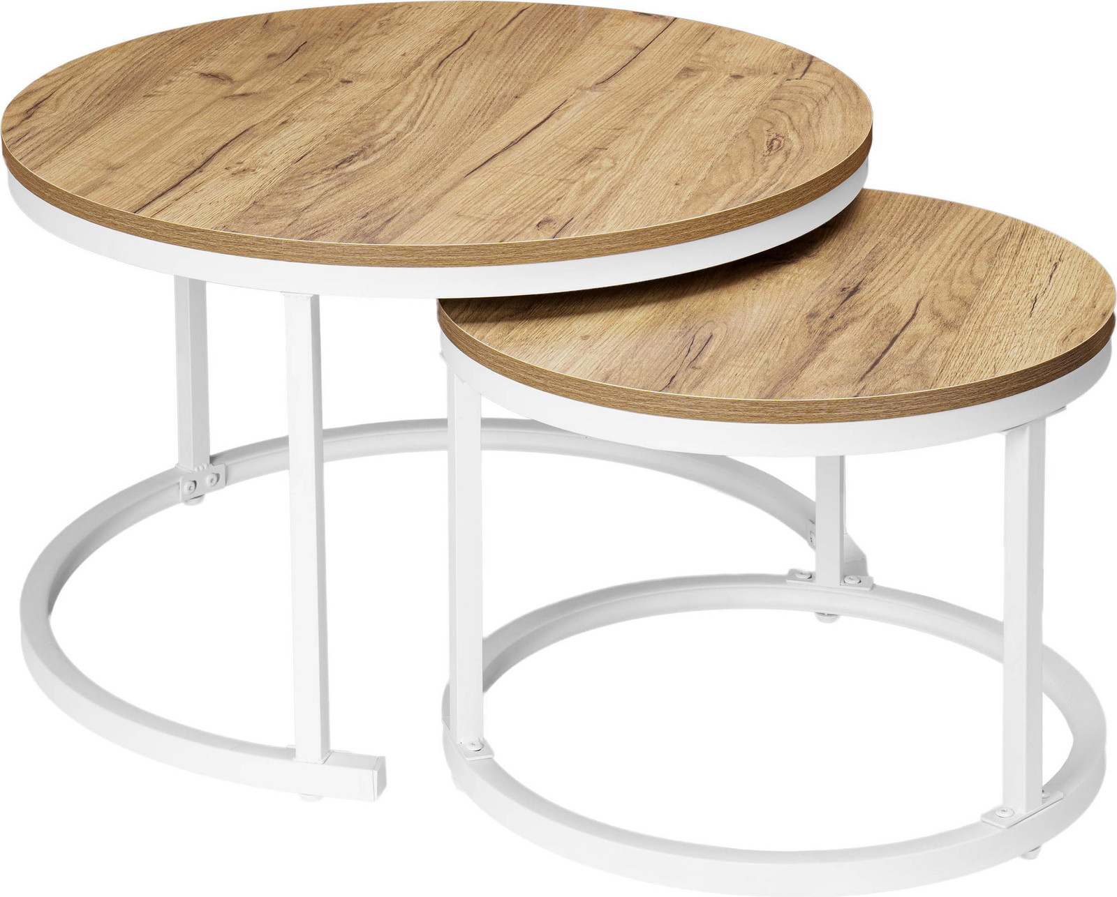 Galen Craft LoftInspired Witte Loft-stijl salontafelset, 2-delig