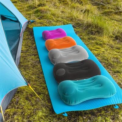 Cozy Casa Charm Portable Inflatable Neck Pillow Travel Office & Home Comfort blue