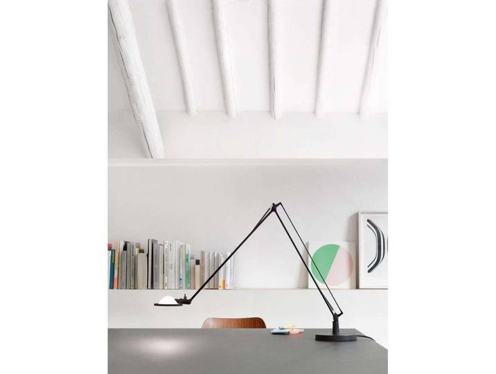 Berenice Lampe de Table 30x30 Verre Rouge/Noir - Luceplan - Bureau / espaces de travail - Aluminium