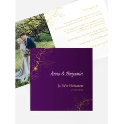 Hochzeitseinladungen selbst gestalten mit Spruch und Fotos im Onlinedesigner bei Meine-Kartenmanufaktur.de