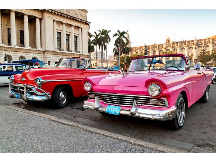Fototapete PAPERMOON Havana Oldtimers , bunt, B:5m L:2,8m, Vlies, Tapeten, Fototapete