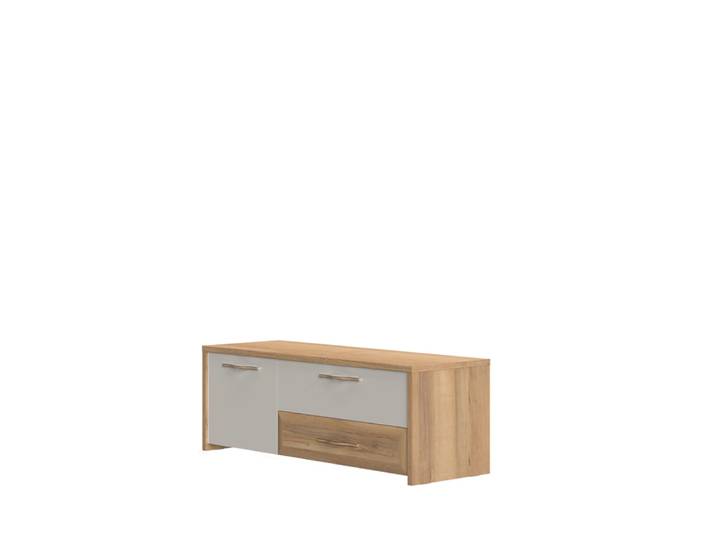 TV-Board GOODPRODUCT Gala , beige (beige, pacific walnuss decor), B:135cm H:48cm T:46cm, Holzwerkstoff, MDF, Sideboards, TV-Board, UV lackiert, kratzfest, hochglänzend