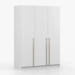 DREHTÜRENSCHRANK ROSA 3D 150/210/55, 3-türig, weiß