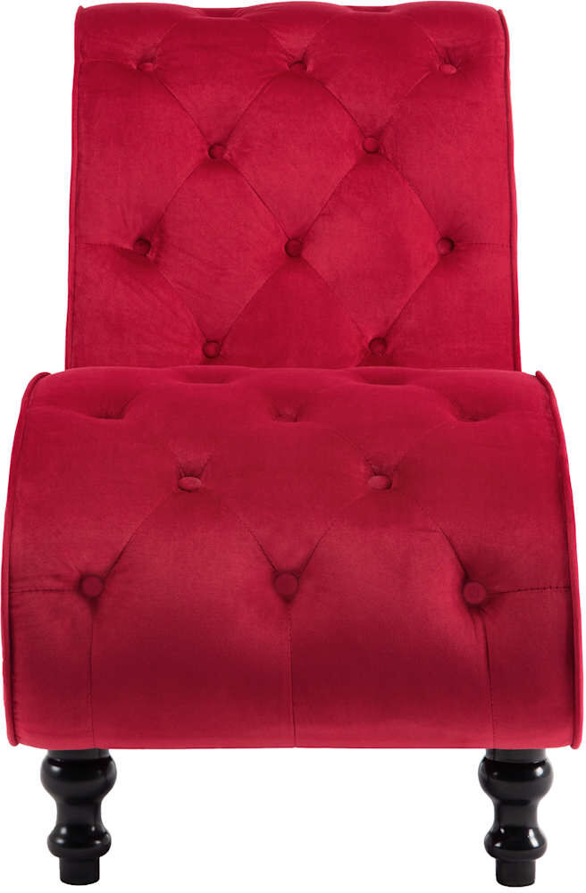 vidaXL Chaise longue Velours Rouge