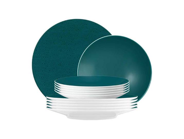 Seltmann Weiden Tafelservice Life Fashion Tafelservice 12-tlg. (12-tlg), 6 Personen, Porzellan