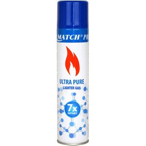 Silvermatch Feuerzeuggas Ultra Pure, Nachfüllgas, Butan-/Propangas (50/50%), 5 Mundstücke, 300 ml