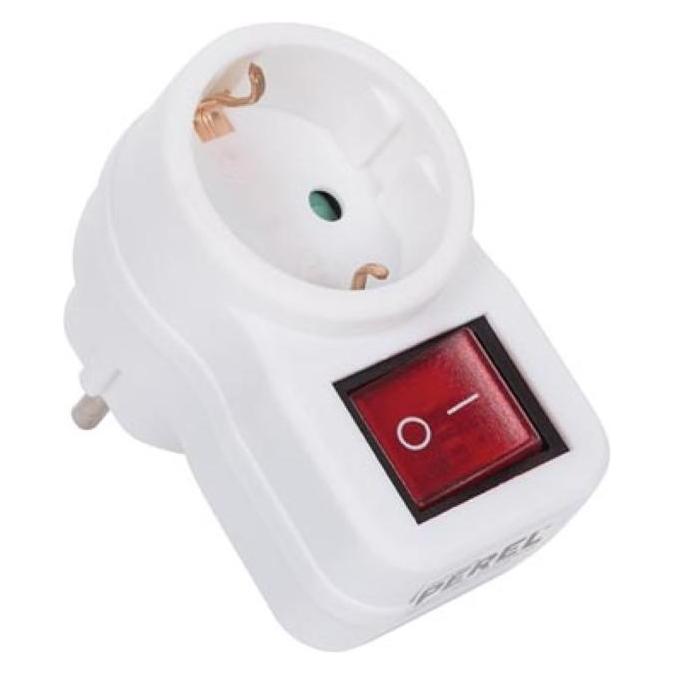 Velleman Zwischensteckdose - Ein/Aus-Schalter - 1 Steckdose (CEE 7/3, 1x) (EB1SWN-G)