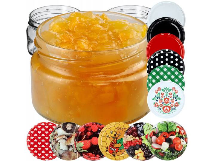 KADAX Pot 250 ml Bouchon en verre préparé au miel 10 pièces fi 82