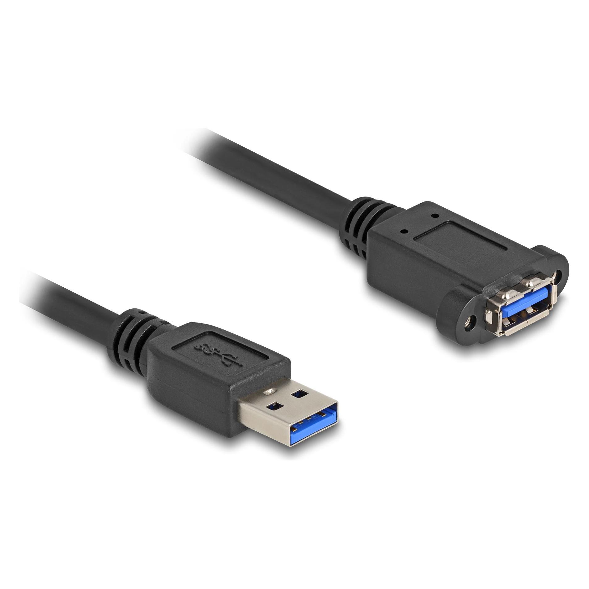 Delock 80486 USB 3.0 Kabel A Stecker auf Buchse 1.0 m (1 m, USB 3.2 Gen 1) (80486)