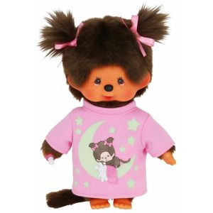 Monchhichi Kuscheltier 223732, Mädchen Glow in the Dark, ab 2 Jahre, 20 cm
