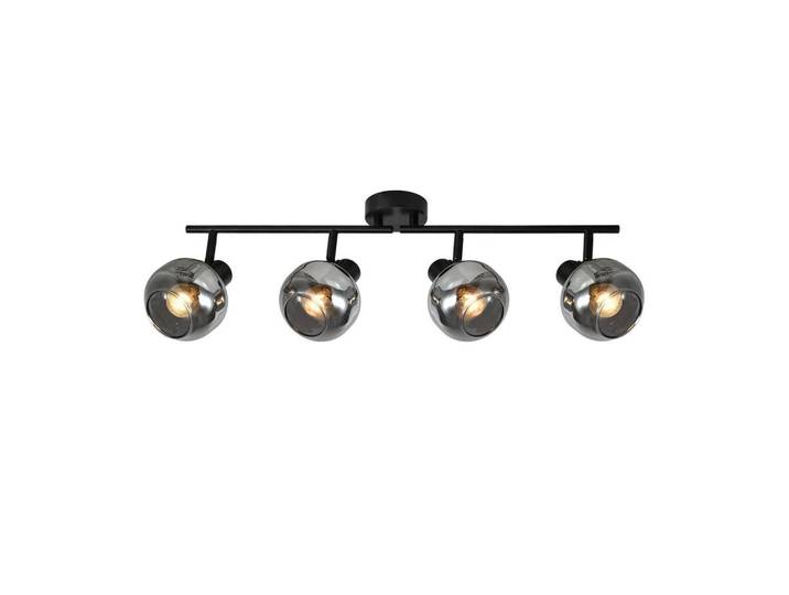 Nettlife Deckenstrahler Cottbus 4-flammig 62.5/11/19.5 cm, Schwarz, Metall, E14, 11x19.5x62.5 cm, Lampen & Leuchten, Innenbeleuchtung, Spots & Strahler, Wandstrahler