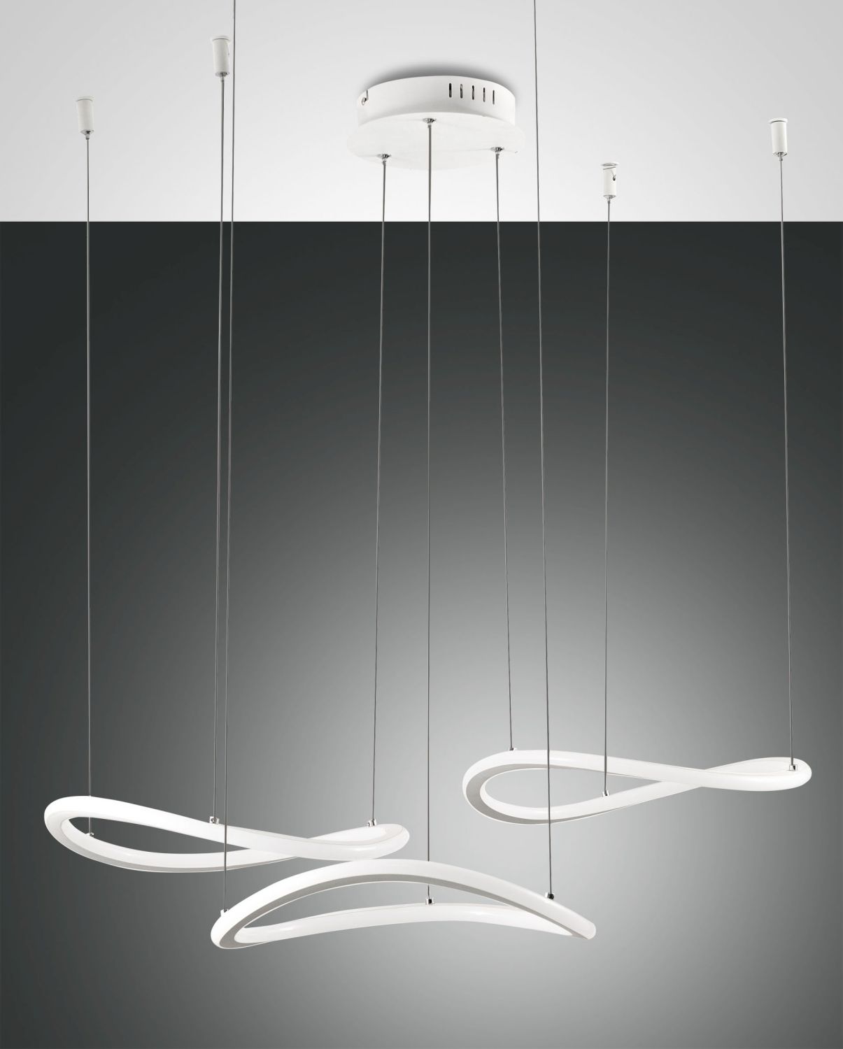 Fabas Luce 3er-LED-Pendelleuchte TIRRENO weiß 3711-47-102 8019282540021