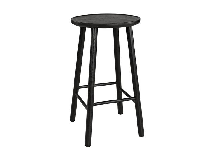 Hans K Tabouret de bar ZigZag 78 cm Lasuré noir