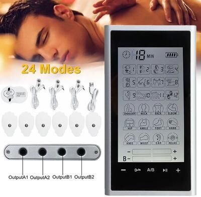 Uplifted Goods Electric Muscle Stimulator With 24 Modes And 4 Channels 24m Eu Plug