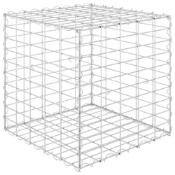 vidaXL Würfel-Gabionen-Hochbeet Stahldraht 50x50x50 cm