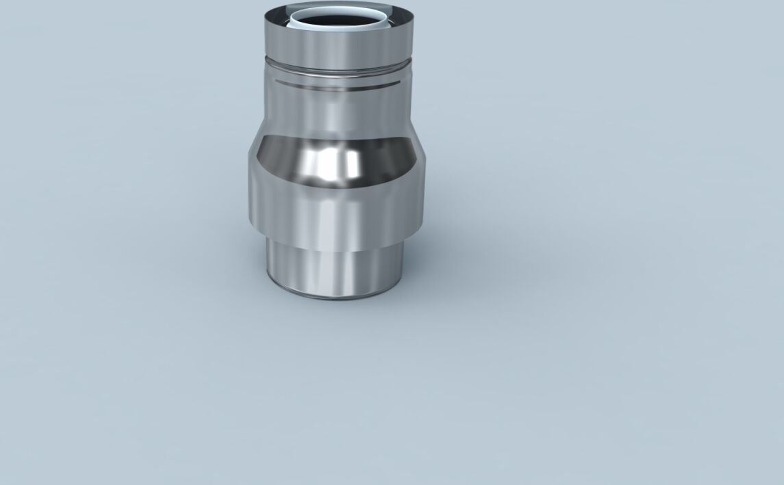 Tuyau Bertrams Polyline LAS 42RLL-A80 DN 80/125, avec alimentation en air extérieur, acier inoxydable