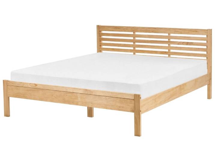 Lit double en bois marron 160x200