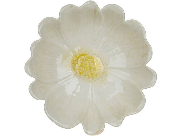 Dekoteller Flower 9.8x31.8x30.8cm weiss - Material: Keramik