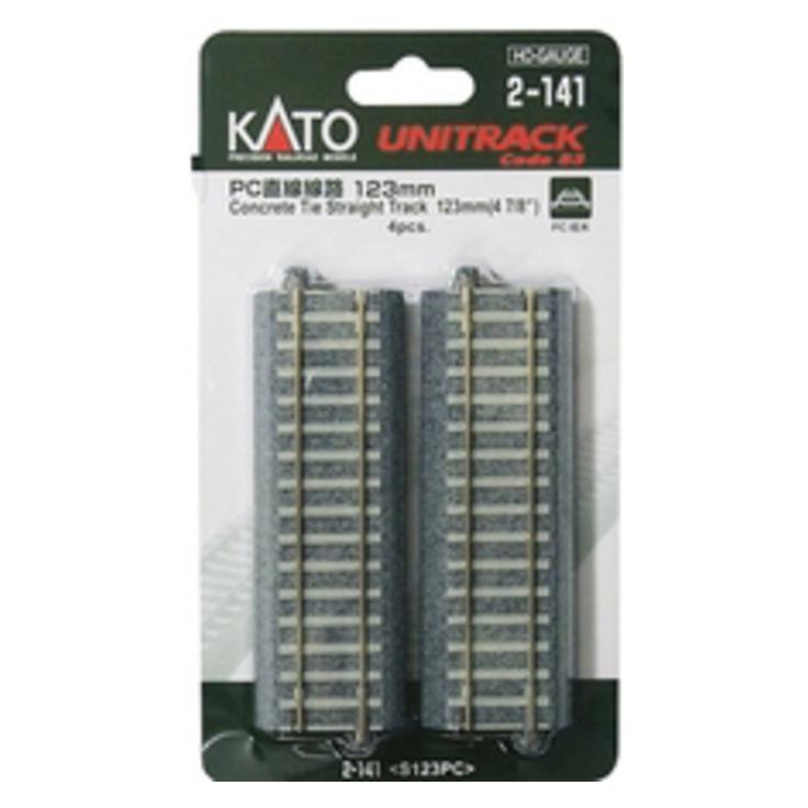 Kato H0 Unitrack 2-141 Gerades Gleis 123 mm 4 St. (Spur H0) (2-141)