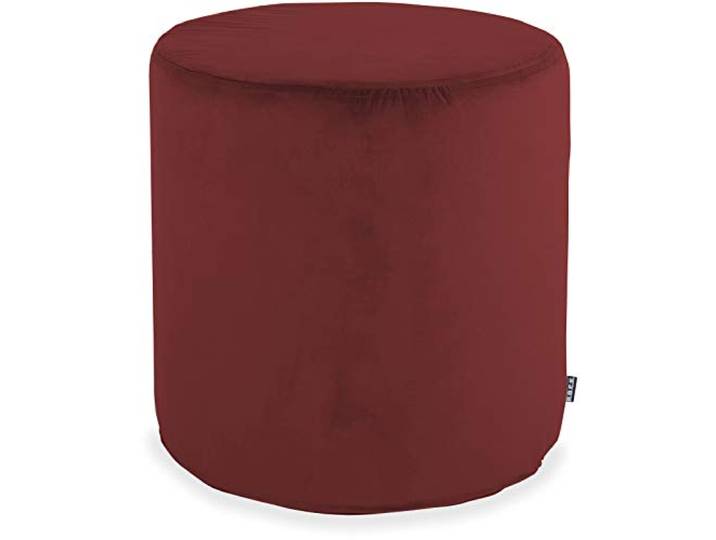 H.O.C.K. Nobile Samt Hocker ø45x45cm Indian red