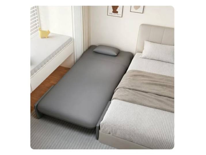 GRRICEPL 3-in-1-Schlafsofa/Schlaf-Sessel für Erwachsene Material In Lederoptik (kratzfest Gegen Katzenkrallen) + Rahmen Aus KohlenstoffstahlRückenlehne(Gray/B,100x29x190 cm)