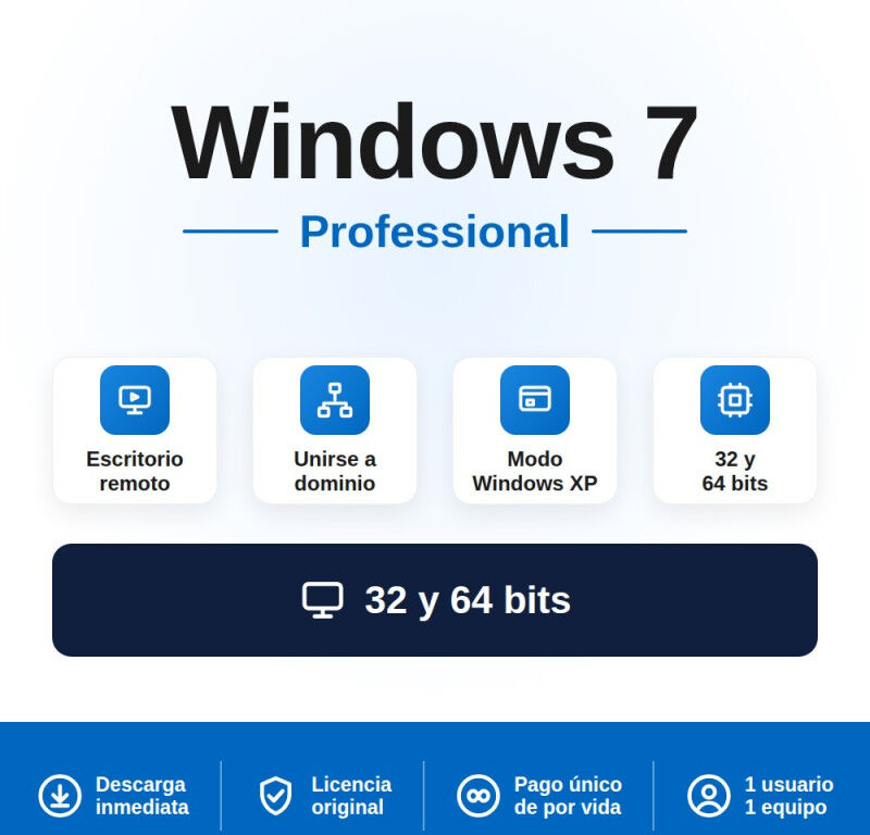 Microsoft Licencia Windows 7 Professional