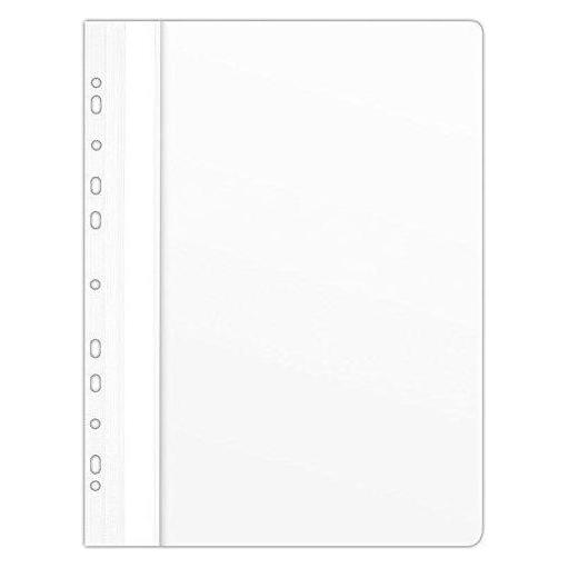 Donau PVC-Schnellhefter - A4 - Euro-Lochung - Hochglanzweiss (A4, 10x) (72200994)