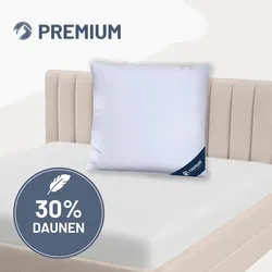Feder- und Daunenkissen »PREMIUM« – 70% Federn, 30% Daunen, Größe: 80x80