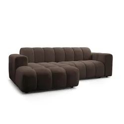 ECKSOFA TISI Braun Strukturstoff