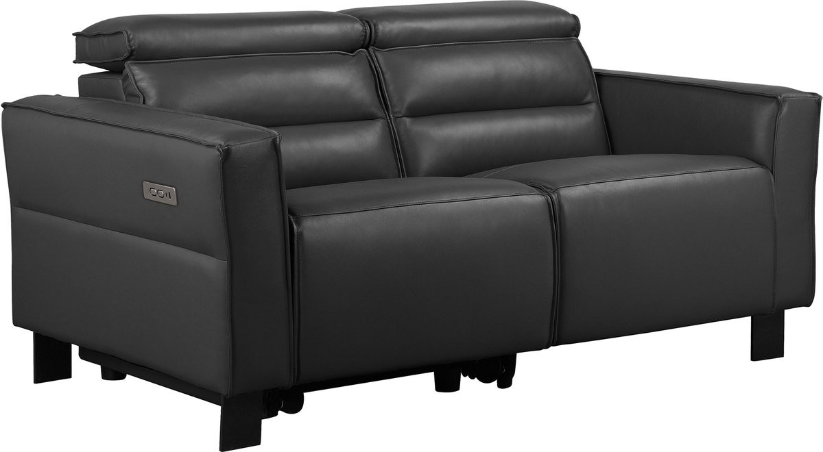 Notio Living Carpari 2-Zitsbank met Elektrische Relaxfunctie - Zwart PU