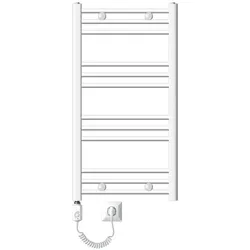 BADHEIZKÖRPER elektrisch Sahara 500x800 mm Weiß gebogen mit Heizstab 300W