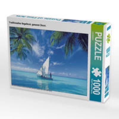 CALVENDO Puzzle Traditionelles Segelboot, genannt Dhoni. | 1000 Teile Lege-Größe 64x48cm Foto-Puzzle für glückliche Stunden