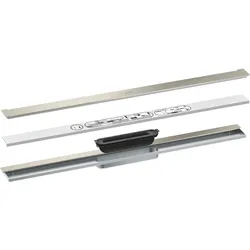 hansgrohe AXOR Drain Fertigset Durschrinne, 800mm, zur Wandmontage, 42526800, Farbe: Stainless Steel Optic