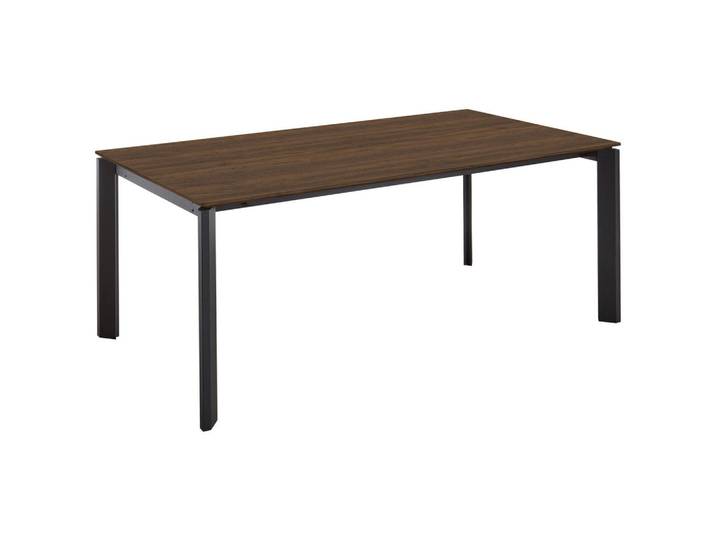 Celina Home Esstisch London, Schwarz, Nussbaum, Metall, rechteckig, eckig, 95x76x200-300 cm, ausziehbar, Esszimmer, Tische, Esstische, Esstische ausziehbar