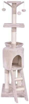 Costway 56 Inch Condo Scratching Posts Ladder Cat Play Tree