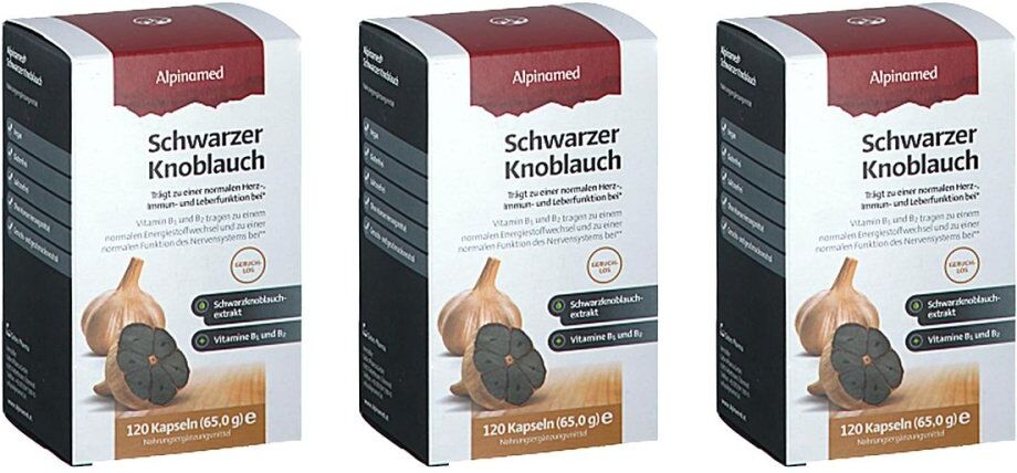 Alpinamed Schwarzer Knoblauch Kapseln 3x120stk