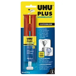UHU 2-K-Epoxidkleber »PLUS SCHNELLFEST« transparent 27 g transparent