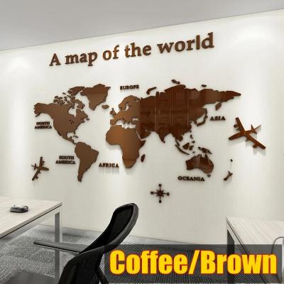 Uplifted Finds 3D Acrylic Crystal World Map   Modern Solid Color Wall Decoration coffee xl