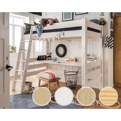 INFANSKIDS »Toby« Kinderzimmer Etagenbett Kiefer weiss / 90x200 cm