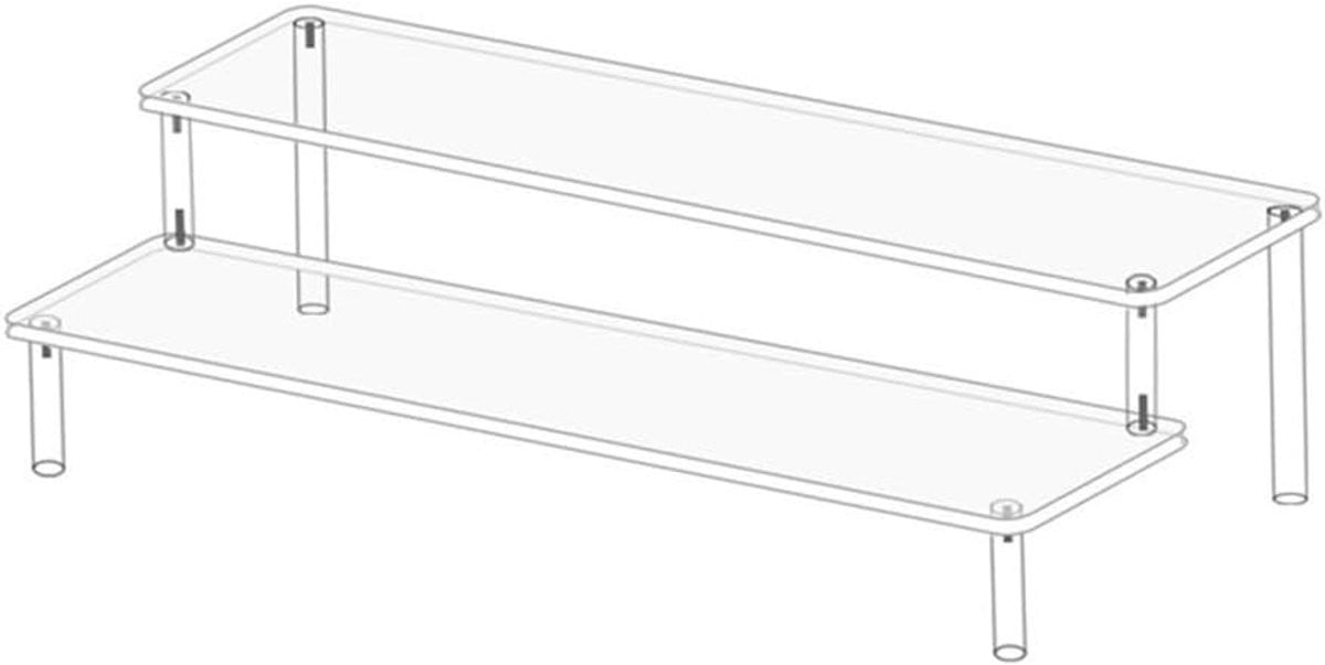 Acryl Displaystand voor Figuren en Decoratie, 2/3 Laags Transparante Showcase voor Parfum, Snoep en Cupcakes