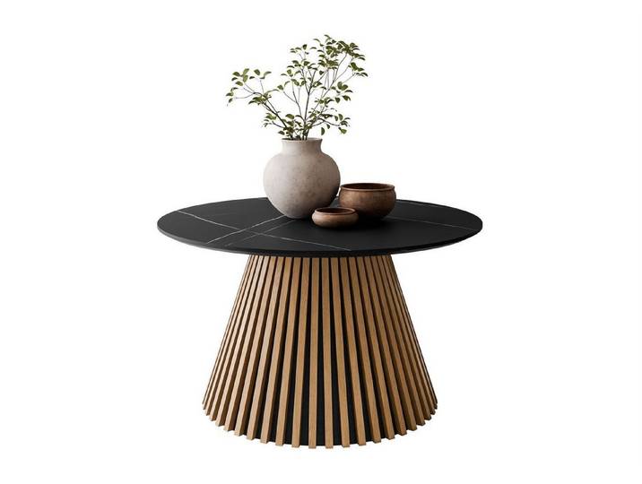 Lookway Couchtisch MISTY mit Lamellenbasis, 80x45 cm