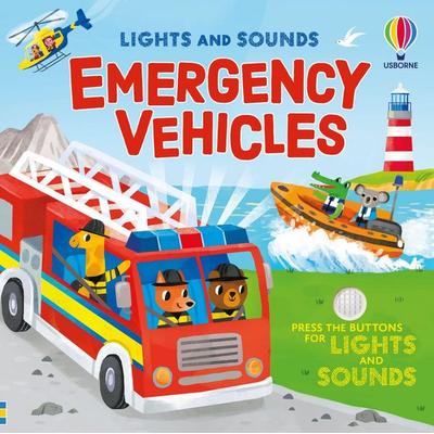 Lights and Sounds Emergency Vehicles, Gebundene Ausgabe von Sam Taplin, Usborne Books, 978-1-80507-885-2